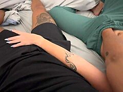 Step sis, stop playing with your pussy, I just wanted to watch a movie