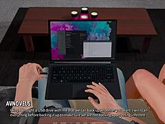 ripples in the game with cute teen character.