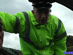 classy british milf swallows cum after blowjob