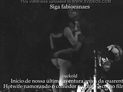 Married Woman Flashes on Street While Cuckold Voyeur Films