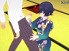 rinze morino and hana suzuki have intense sex in idolmaster shiny colors hentai, feeling so passionate