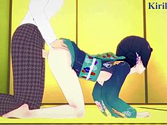 rinze morino and hana suzuki have intense sex in idolmaster shiny colors hentai, feeling so passionate