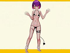 Hololive characters poke and dance in this fun 3d animation