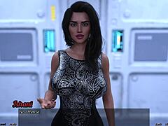 Stranded in Space: Hot Indian MILF in Curvy Outfit