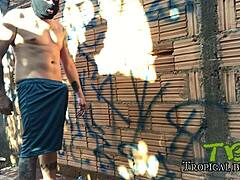 i got naughty in the backyard with a big cock outdoors