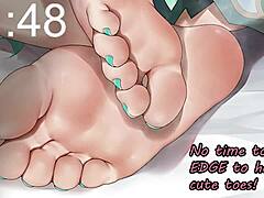 Anime feet domination with humiliating joi for beta losers