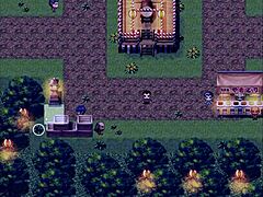 tanned natsuki gets gangbanged in public hentai game, cum in ass