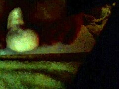 sissy whore mounts thick dildo in sexy stockings play 😏