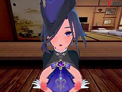 Clorinde在狂野幻想性爱场景中