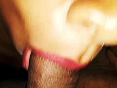 Susy Gives Amazing Blowjob to Stepbrother with Sexy Red Lips