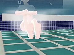 动漫美女日本公共澡堂泡澡