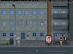 Nasty City hentai ep 2: strip poker and gloryhole footjob fun!