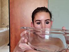 Fuck My Throat With Double Dildo! Saliva Fetish!