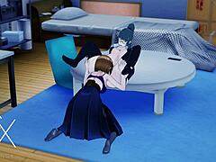 i’m obsessed with nobara and maki in hot anime lesbian action