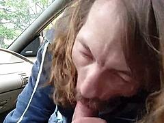 Morning Blowjob to My Buddy in the Car Before Work