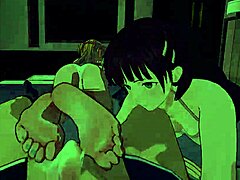 swort art online virtual foot fetish blowjob and footjob.