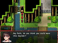 Redhead milf blocks with giant tits in harem