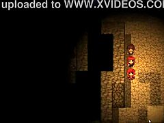 Redhead milf blocks with giant tits in harem