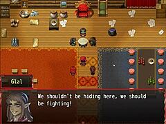 Redhead milf blocks with giant tits in harem