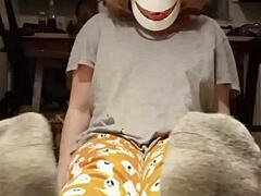 Smelly dirty feet teased in kinky POV amateur fetish clip