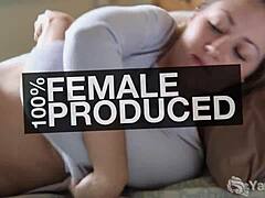 sexy lesbians belle and muse playing with nipples in softcore masturbation and massage climax