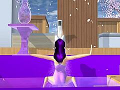 POV Cartoon Fox Girl Dances Seductively on Your Lap in Sakura School Simulator