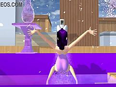 POV Cartoon Fox Girl Dances Seductively on Your Lap in Sakura School Simulator