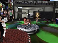 Wild Dancing and Outdoor Cumshots at Elite Social Club Orgy