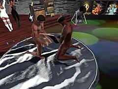 Wild Dancing and Outdoor Cumshots at Elite Social Club Orgy