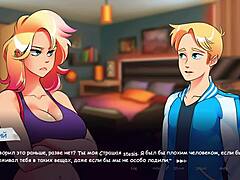 Blonde mommy slut gives blowjob in Woodchester gameplay part 8