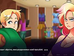 Blonde mommy slut gives blowjob in Woodchester gameplay part 8