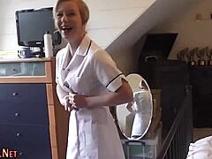 Mature Hottie in Stockings Shares Cock Teasingly