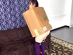 Oblivious stepmom wears costume in steamy scene