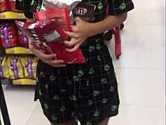 米莉拉斯西购物塞振动棒硬核恋物狂玩