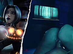 Trick or Treat with Spooky Halloween 3D Cartoon HMV PMV