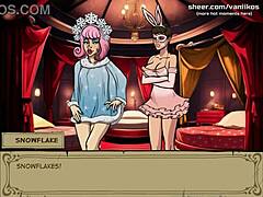 Young Bunny Girl Throat Fucked Hard by Old Man in Hentai