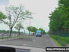 Slutty Blonde Lola Taylor Picked Up for Rough Pounding.