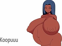 Speed painting of pregnant woman in anime style