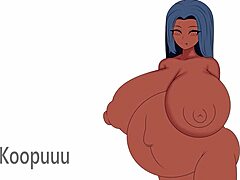 Speed painting of pregnant woman in anime style