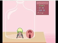 i am a curvy college girl with huge boobs playing a fun game where i assfuck a bottle in my cute outfit, but it's so exciting and horny