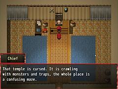 Harem girls in anime game episode 12 get huge facials from accidental boners