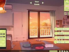 I watch Summer Clover as a blonde nun give a rough blowjob till she orgasms in this harem game