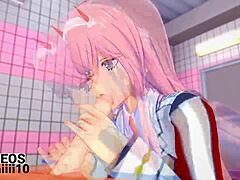 Zero Two Delivers Intense Blowjob Hentai