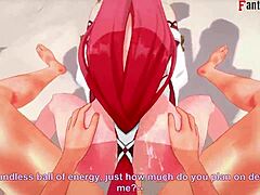 Yae Miko Fucking With Ahegao Face In Genshin Impact Fantasy Scene