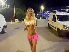 MONIKA FOX STRIPS NAKED IN RESTAURANT FOR DINNER THEN WALKS CITY STREETS AT NIGHT