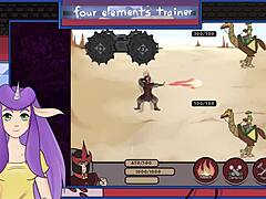 Azula showers in Avatar Four Elements Trainer 21