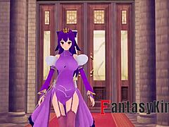 Watch Scáthach-Skadi having intense sex on the throne in free POV?