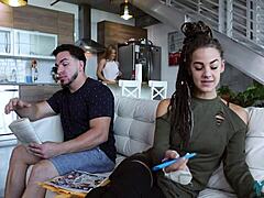 Damn! Sloan Harper Bent Over by Stepson in Homework!