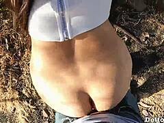 Petite Babe with Big Ass Loves Outdoor Fucking and Sensual Strip