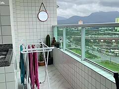 damn, maid cleaning in tiny shorts, her huge brazilian butt is wild 😜